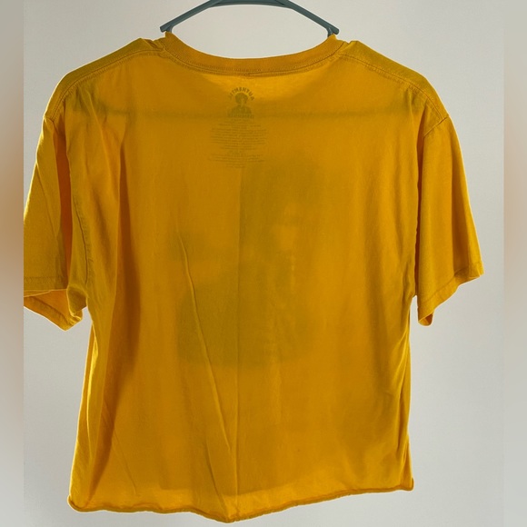 Jimi Hendrix authentic crop TShirt yellow SZ M - Picture 3 of 3